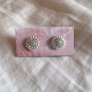 Pretty Diamond Circle Earrings